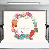 Personalisiert einfacher bunter Kranz-Hintergrund im Ruhestand